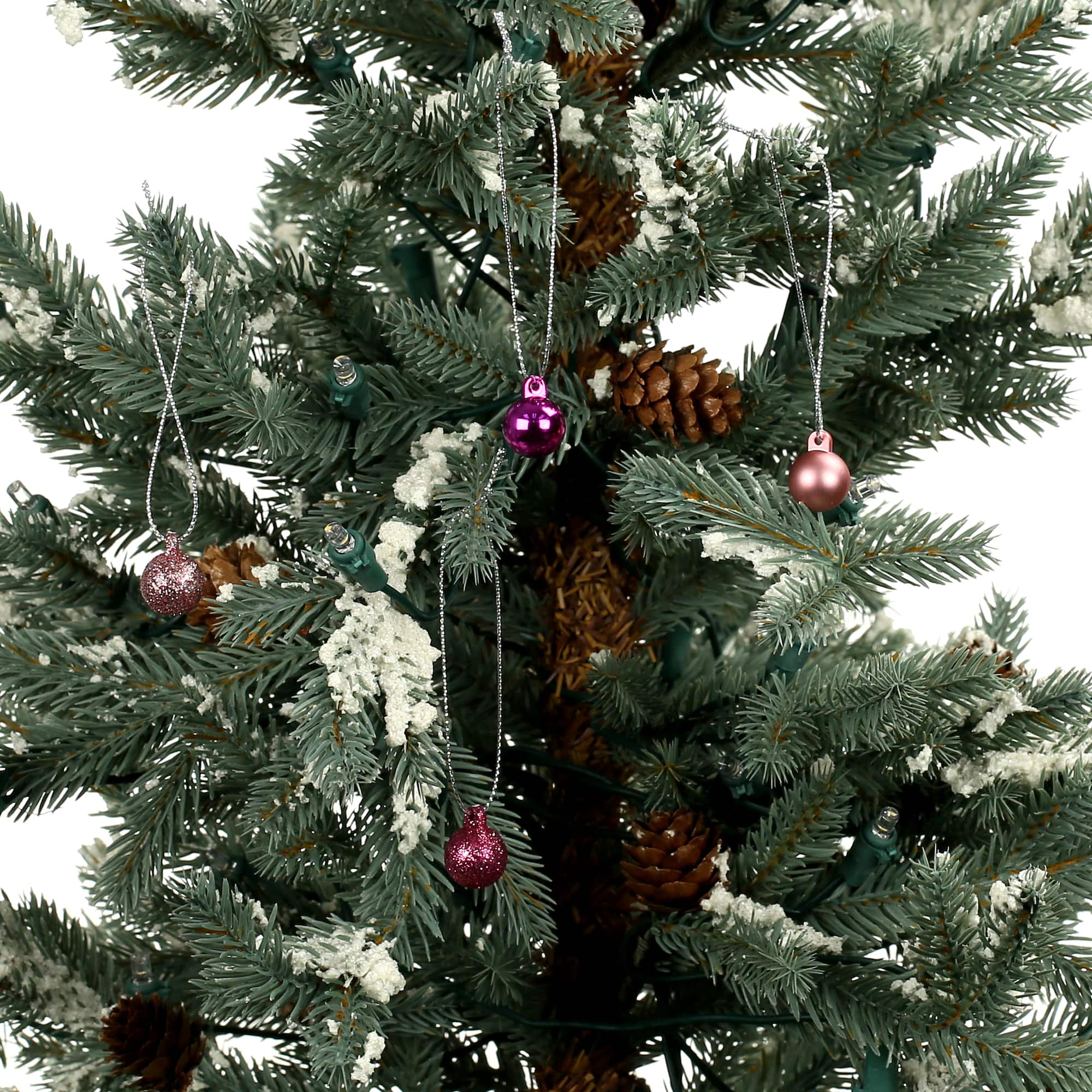 Mini 16 Pack 15mm Pink Ball Ornaments by Ashland®
